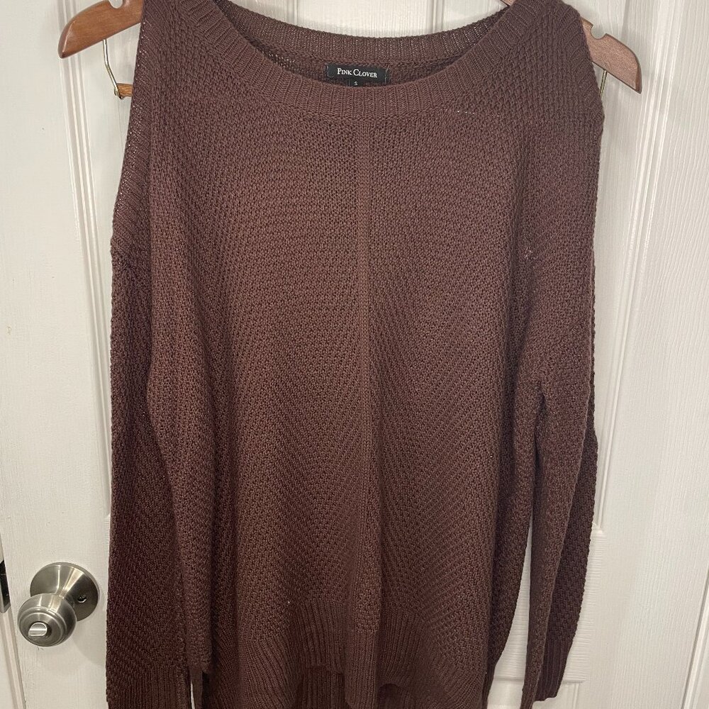 Purple Cut Out Sweater